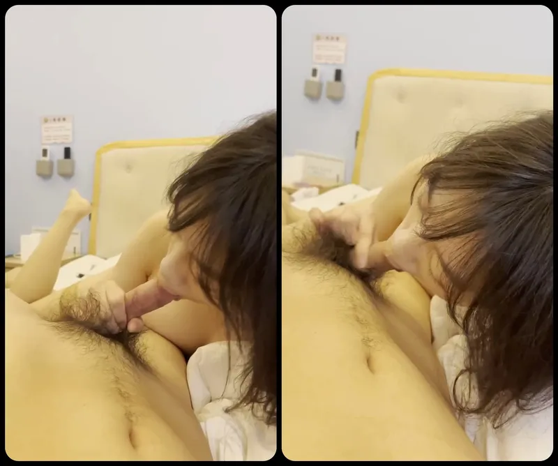 Nhân tình ngoan liếm láp dương vật bự của anh